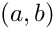 $(a,b)$